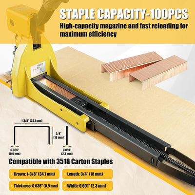 Heavy Duty Manual Carton Stapler Closing Packing Tools