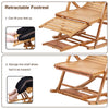 Leisure Rocking Chair Backrest Folding Bed Elderly Relax Armchair Foot Massage