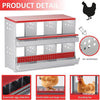 4/6 Hole Chicken Nesting Boxes Wall Mounted Metal Chicken Coop Laying Boxes AU