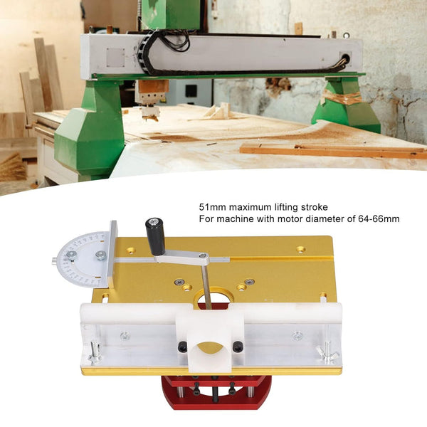 Aluminum Alloy Router Lift Table Router Lifts Base for 64-66mm Diameter Motors