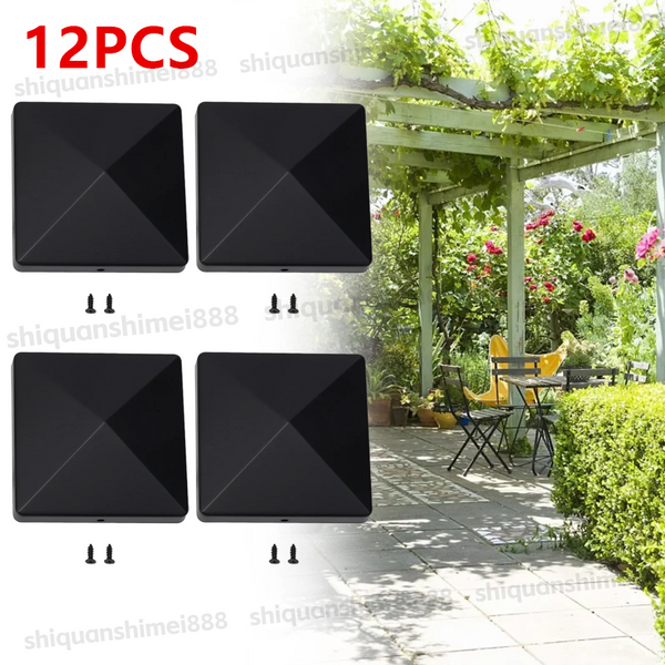 12Pcs Fence Post Cap Deck Post Cover Waterproof Heat Resistanc Deck Post Caps