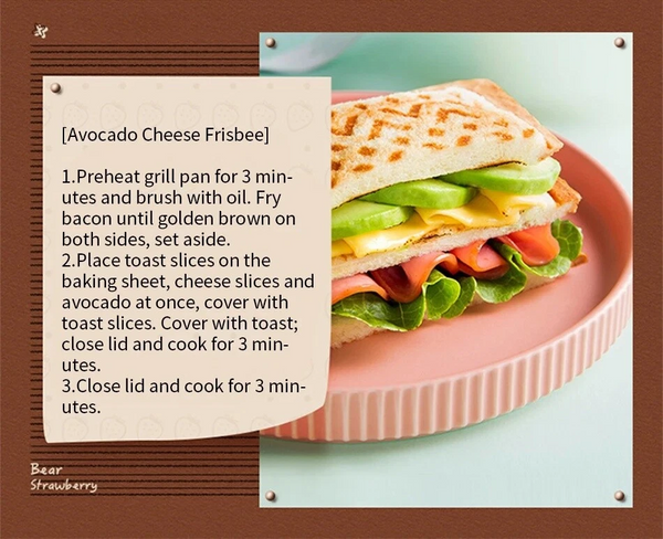 Electric Nonstick Sealed Sandwich Maker Jaffle Machine Waffle Maker Grilled