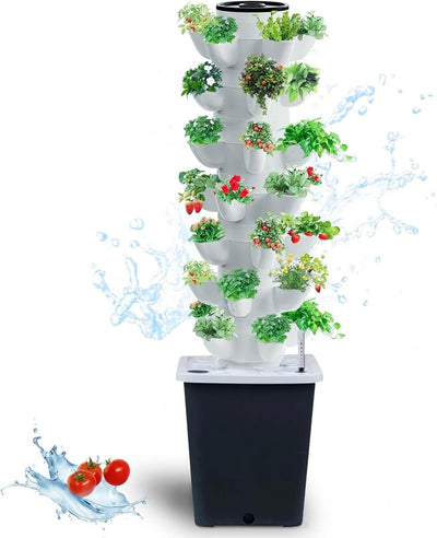 35 Plant Hydroponic Growing System Vertical Hydroponics Farming Tower 10L Tank