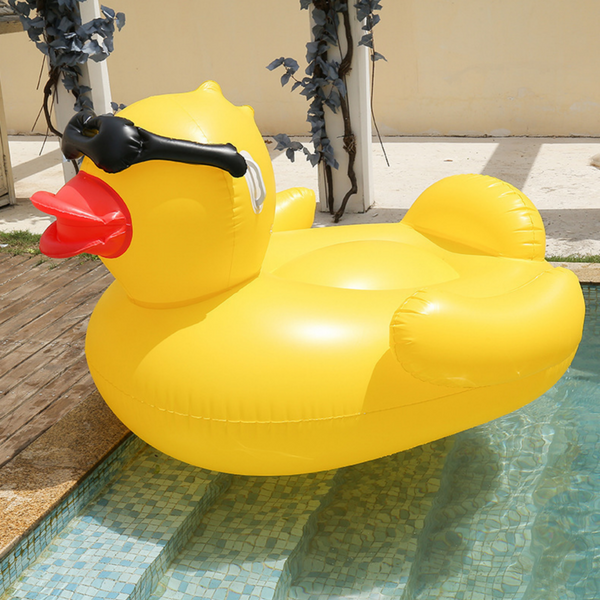 Inflatable Giant Duck Ride-On Kids Water Toy 170cm Swimming Floats Duck Toys AU