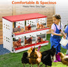 6 Hole Chicken Hen Coop Hutch Inside Outside Roll Away Lay Egg Nesting Box Metal