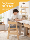 Wooden High Chair for Toddlers Teens Learning Chair Grows with Kid for Dining