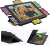 1500Pcs  Portable Felt Puzzle Table Board with 6 Colorful Drawers Adjustable AU