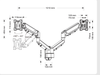 Double Monitor Arm Fully Adjustable Dual Monitor Wall Mount For 13''to32" Screen