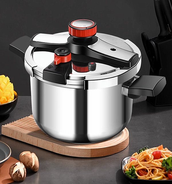 Pressure Cooker 6L Explosion-Proof One-Hand Locking Induction Compatible 100Kpa