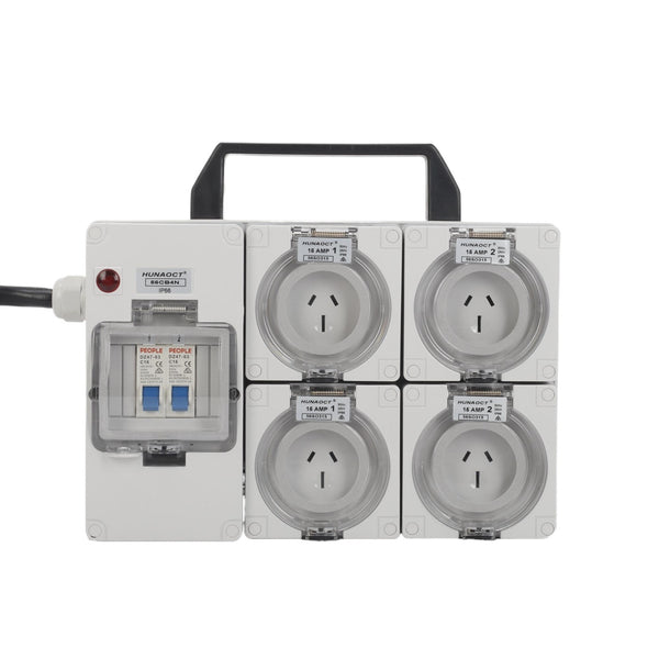 Industrial Power Board 32 Amp 250v 15A Outlets Waterproof 2/4/6 Sockets AU