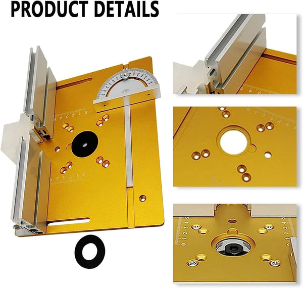 Aluminum Alloy Router Lift Table Router Lifts Base for 64-66mm Diameter Motors