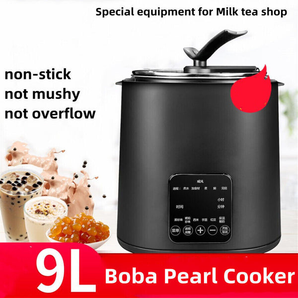 220V Automatic Bubble Tapioca Pearl Cooker 9L Milk Tea Store Equipment 1300W