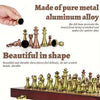 Upscale Metal Chess Set Foldable Wooden Chess Board Zinc Alloy Chess Pieces