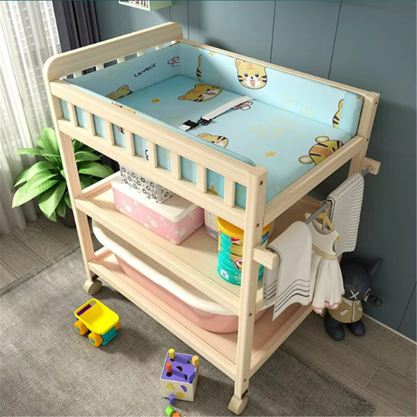 Baby Changing Table Portable Infant Diaper Changing Table with Storage Shelf