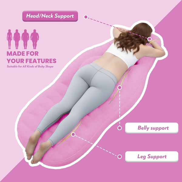 Pregnancy Mattress Inflatable Pillow Full Body Maternity Airbed with Hole Gifts