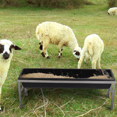 1m Sheep Goat Cattle Water Feed Trough Livestock Farm Feeder Tray with Bracket