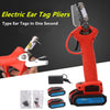 Electric Livestock Ear Tag Applicator Ear Tag Pliers Cattle Rapid Marking Tool