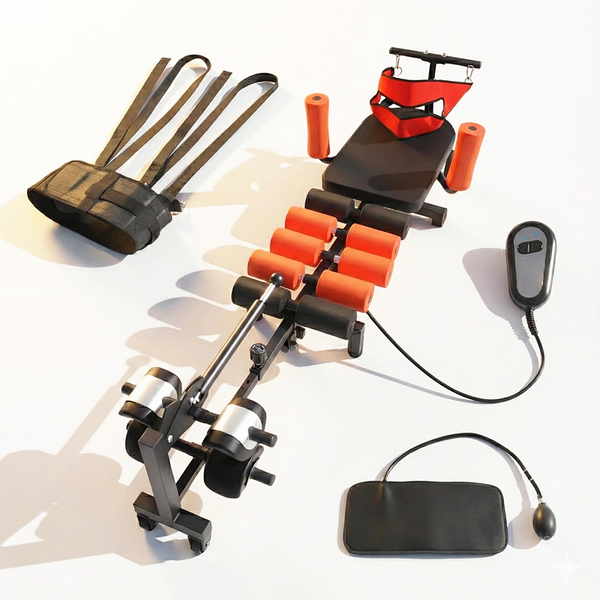 Electric Traction Table Spinal Cervical Decompression Lower Back Pain Relief AU