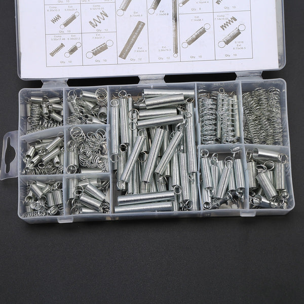 200pcs Small Spring Assortment Compression Extension Spring Metal Tension Spring
