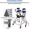 Mobility Walking Aid Walker Frame w/6 Wheels&Seat For Handicapped Rehabilitation