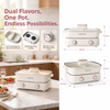 Electric Hot Pot Dual Sided with Divider Detachable Nonstick Shabu Hotpot Cooker