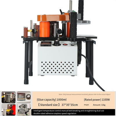 Portable Edge Bander Manual Woodworking Edge Banding Machine Double Side Gluing