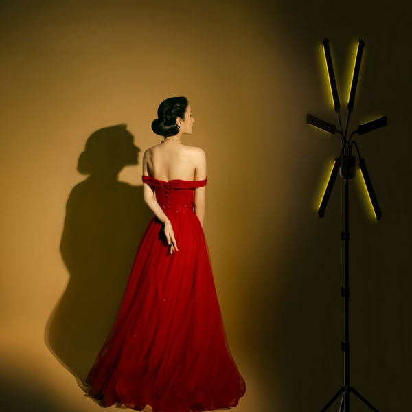 Four-arm LED Light Dimmable Lighting Phone Selfie Tripod Makeup Live Lamp 36W AU