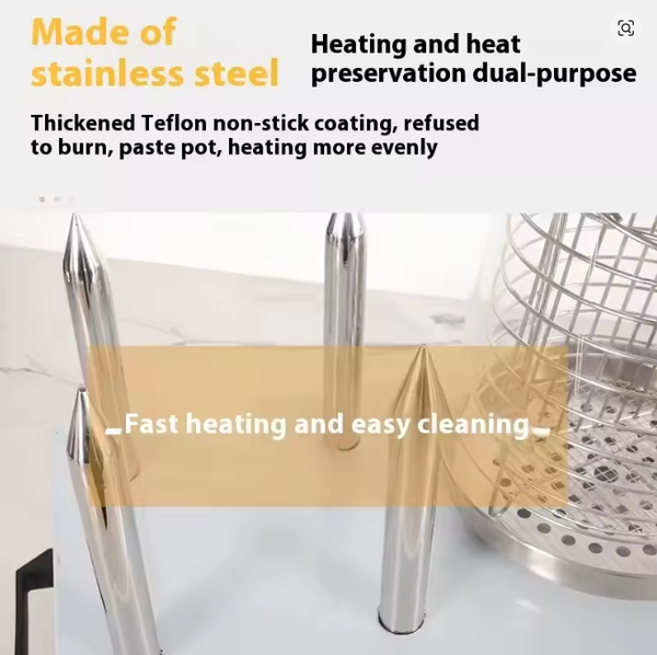 1200W Commercial Hot Dog Warmer Machine Sausage Bun Steamer Stainless Steel AU