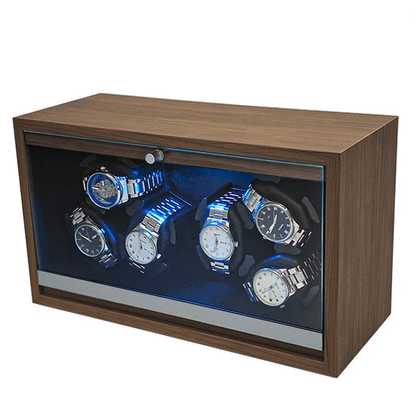 Automatic Rotation Watch Winder 4 Rotating Modes&6 Watch Slots For Xmas Gift AU