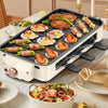 Electric BBQ Grill 2 Tier Smokeless Barbecue Pan Stove with Grill Plate & Trays