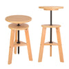 Wooden Drafting Stool Bar Stool Adjustable Height for Home Kitchen Gallery