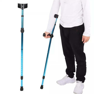 Adjustable Forearm Elbow Crutch Foldable Stick Aluminum Alloy for 140-185cm