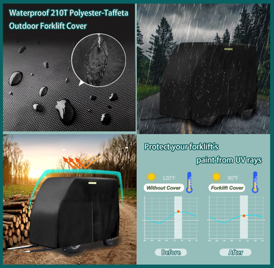 Forklift Cover Waterproof for Forklifts Up to 8000Lb Sun Rain Snow UV Protection