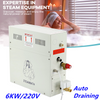 220V 6KW Auto Draining Steam Generator Shower Sauna Spa Steam Bath Generator AU