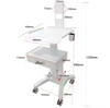 Rolling Dental Lab Trolley Cart With Drawer Intraoral Scanner Holder Workstation