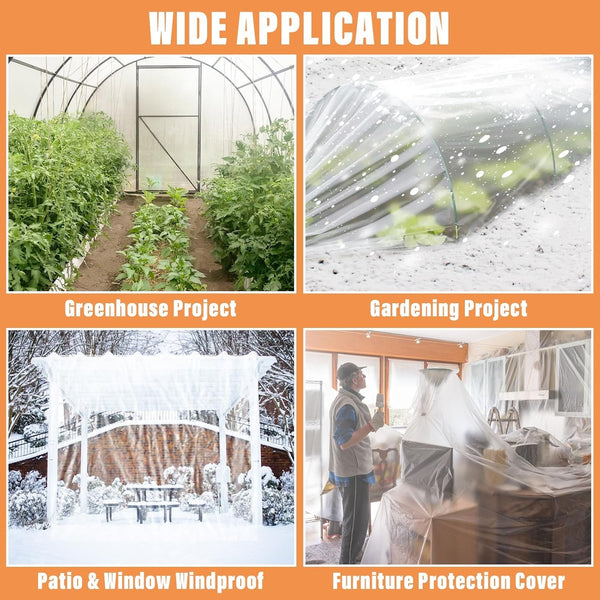 0.15mmPlastic Film Cover Clear Greenhouse Plastic Sheeting Heavy Duty Greenhouse