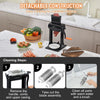 2-in-1 Meat Tenderizer Tool Stainless Steel Manual Cuber & Beef Jerky Slicer Set