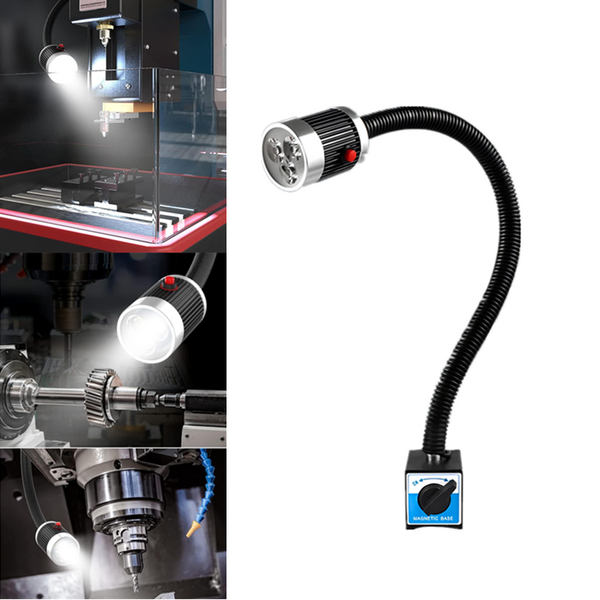 LED Workshop Light Magnetic Base 9W Work Lamp for Lathe CNC Drill Sewing Machine
