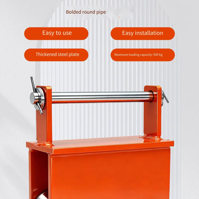 500KG Pipe Beam Trolley Manual Push Lifting Round Tube Sports Car For 50mm Pipe