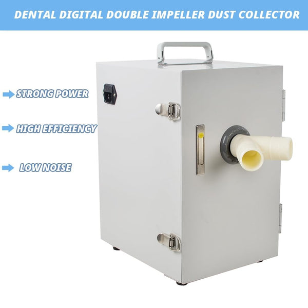 500W Digital Dental Dust Collector Double Impeller Vacuum Cleaner Dentistry Lab