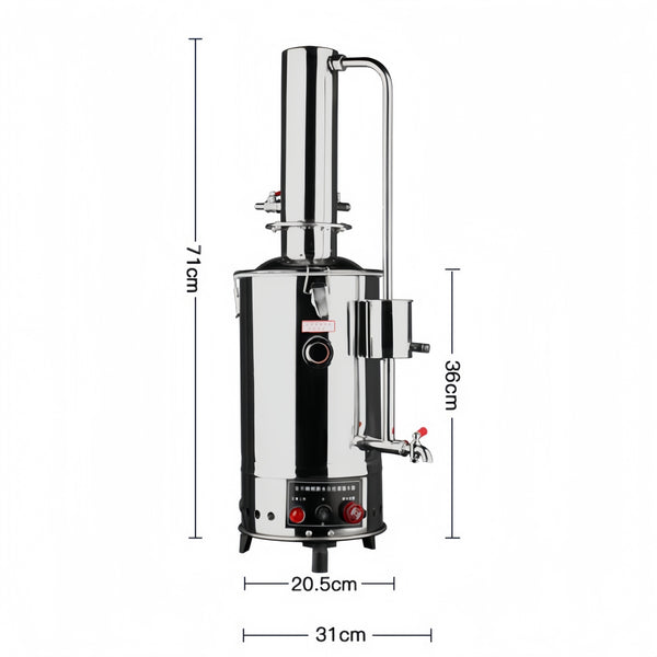 5L/h Water Distiller Purifier Machine Laboratory Auto Control Stainless Steel AU