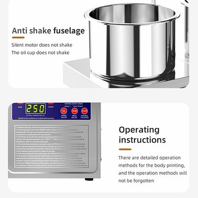 820W Automatic Oil Press Machine Commercial Home Oil Expell Stainless Steel 220V