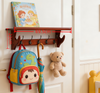 5 Hooks Wall Mounted Coat Rack Wooden Vintage Entryway Hat Clothes Organizer