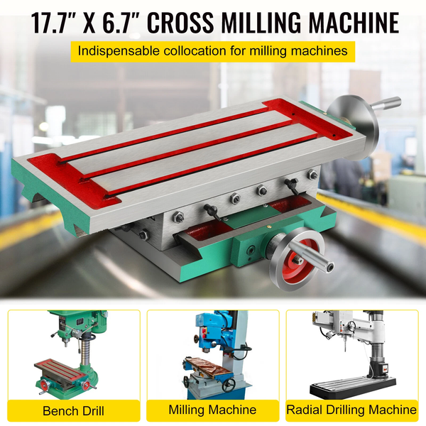Compound Milling Machine Work Table 2 Axis Slide for Milling Drilling 450x170mm