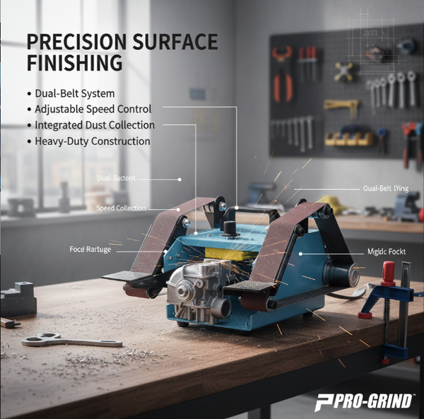 Double Belt Sander Machine Electric Polishing Grinding Tool Bench Grinder Kit