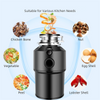 750W Kitchen Food Waste Garbage Disposer with Remote Control Air Switch 2000ML
