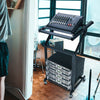 12U Adjustable Audio Rack Mount Studio Equipment Rolling Mixer Stand Stage Cart