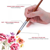 13PCS Artist Paint Brush Set for Oil Acrylic Watercolour Face Rock Long Handle