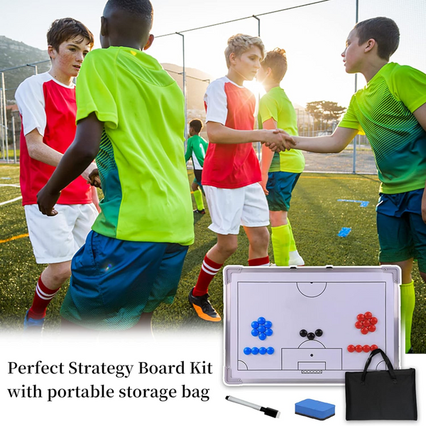 Magnetic Soccer Football Coach Board Portable Clipboard Tactical Board Kit
