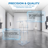 Transparent Acrylic Podium Stand Free Standing Church Pulpit for Speech Wedding